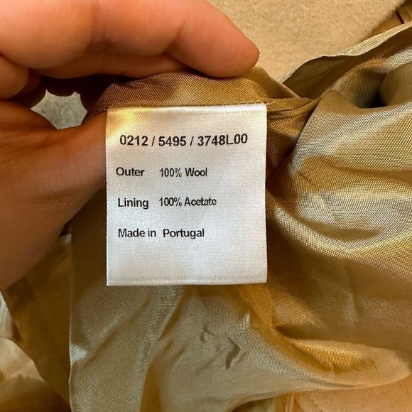 Hobbs London women's dress size 12 drop waist a line 100% wool camel brown color - Picture 10 of 15